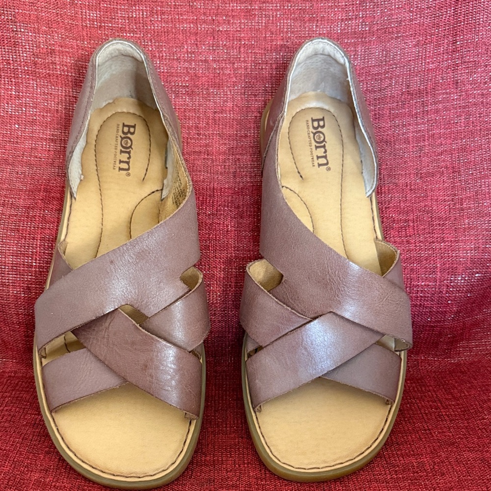 Born Tan Leather Sandals